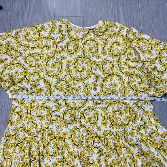 Rhode Resort Ella Yellow Floral Print Cotton Poplin Mini Dress M Boho No Belt - Picture 13 of 14